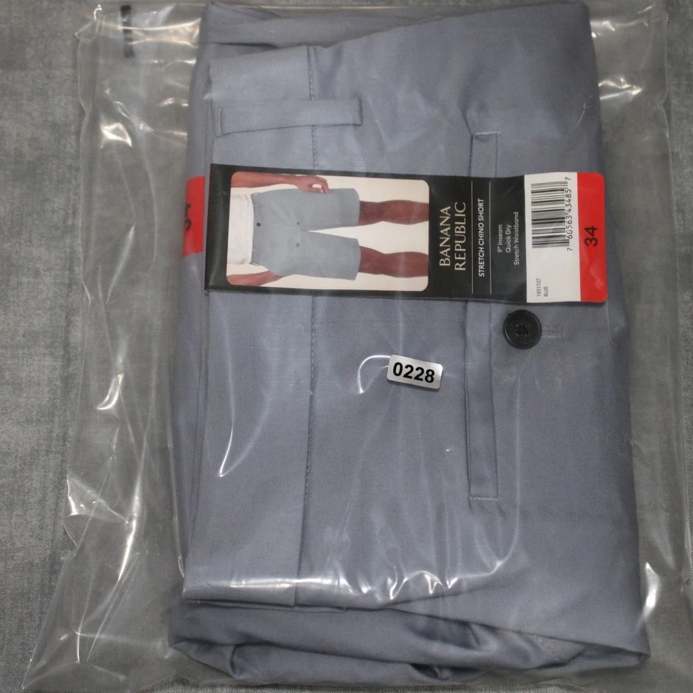 Banana Republic Mens Size 34 Blue Stretch Belted Chino 9
